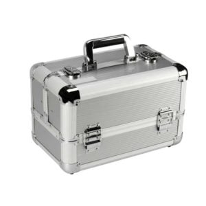 Kufer kosmetyczny aluminiowy, srebrny